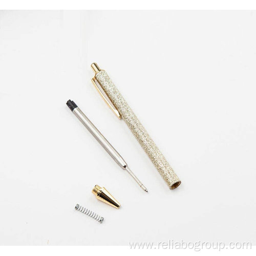 Luxury Metal Glitter Retractable Medium Ballpoint Pen